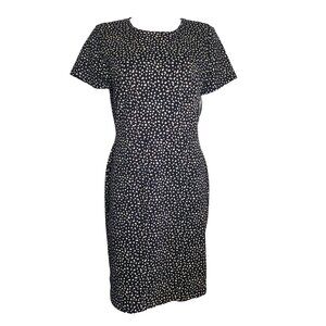 NWT OLD NAVY‎ Black Tan Animal Print Short Sleeve Dress Womens Size L Large